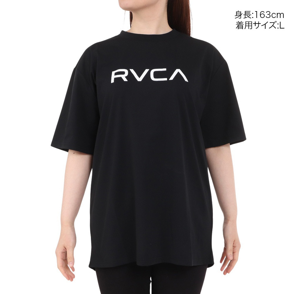 ルーカ（RVCA）（レディース）ラッシュガード 半袖 RG ショートスリーブ Tシャツ BE04C855 BLK