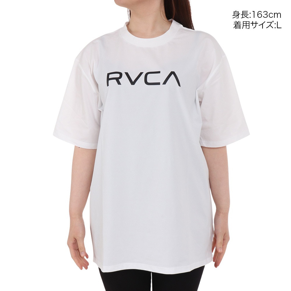 ルーカ（RVCA）（レディース）ラッシュガード 半袖 RG ショートスリーブ Tシャツ BE04C855 WHT
