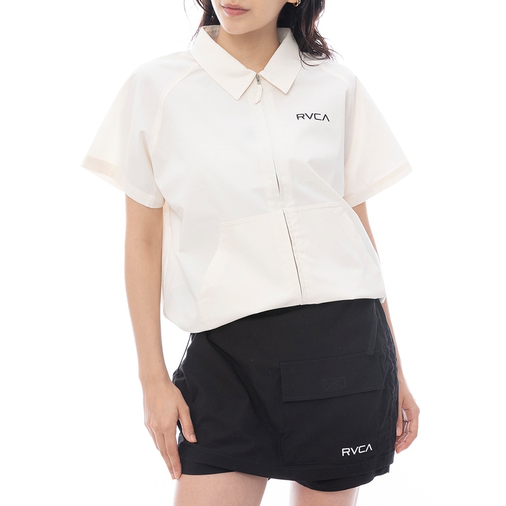 ルーカ（RVCA）（レディース）MINI RVCA UTILITY SS SHIRTS 半袖シャツ BF043853 WHT