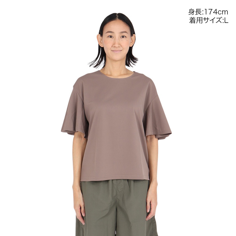 アクア（AQA）（レディース）ラッシュガード 半袖 フレアシャツ Lサイズ KW-4656 MO L