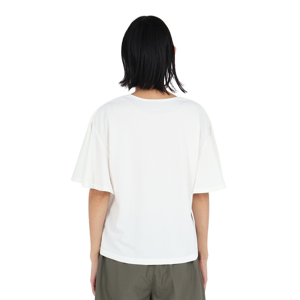 アクア（AQA）（レディース）ラッシュガード 半袖 フレアシャツ Lサイズ KW-4656 WT L