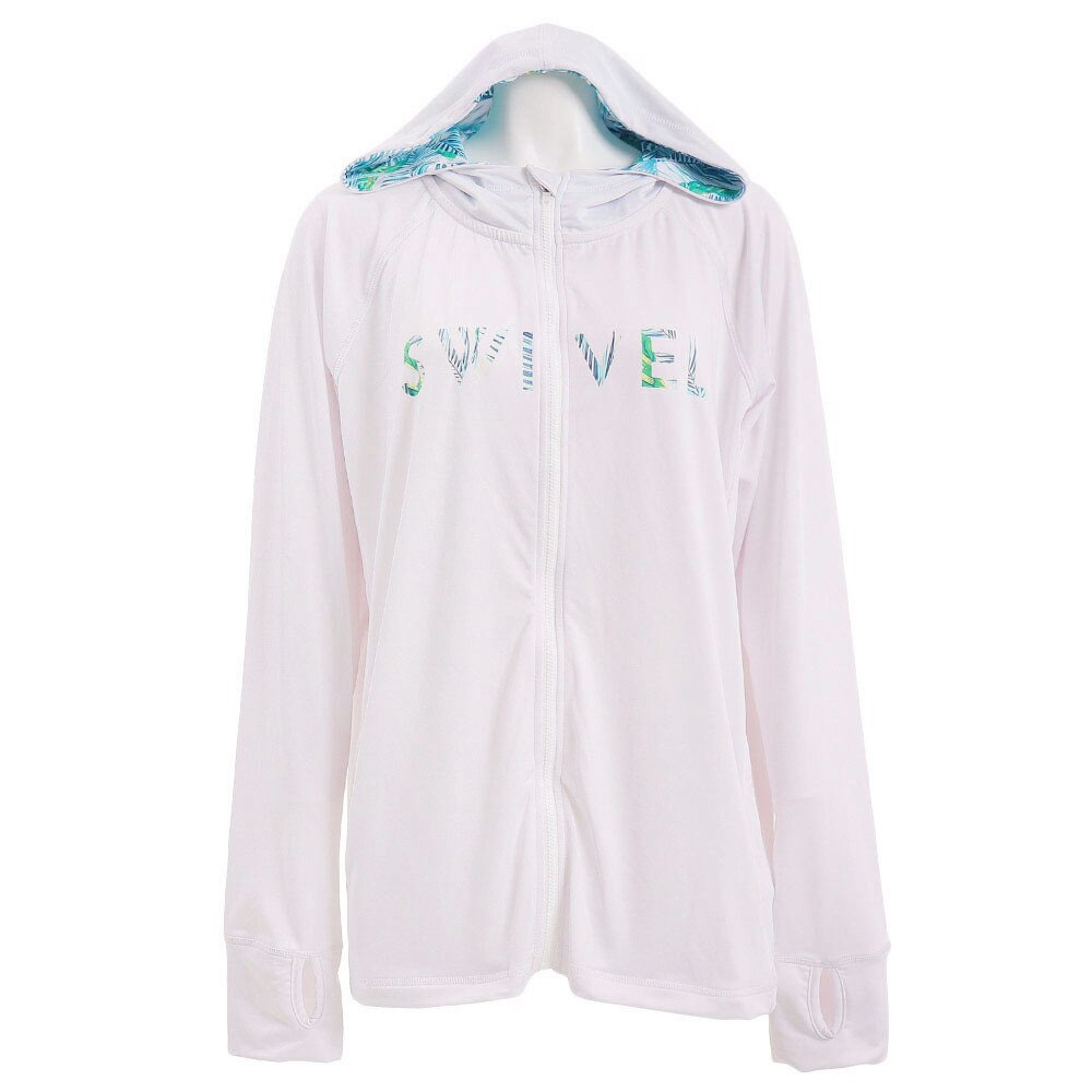  ラッシュガード レディース LONG SLV ジップ パーカー 582SW9CD2506 WHT