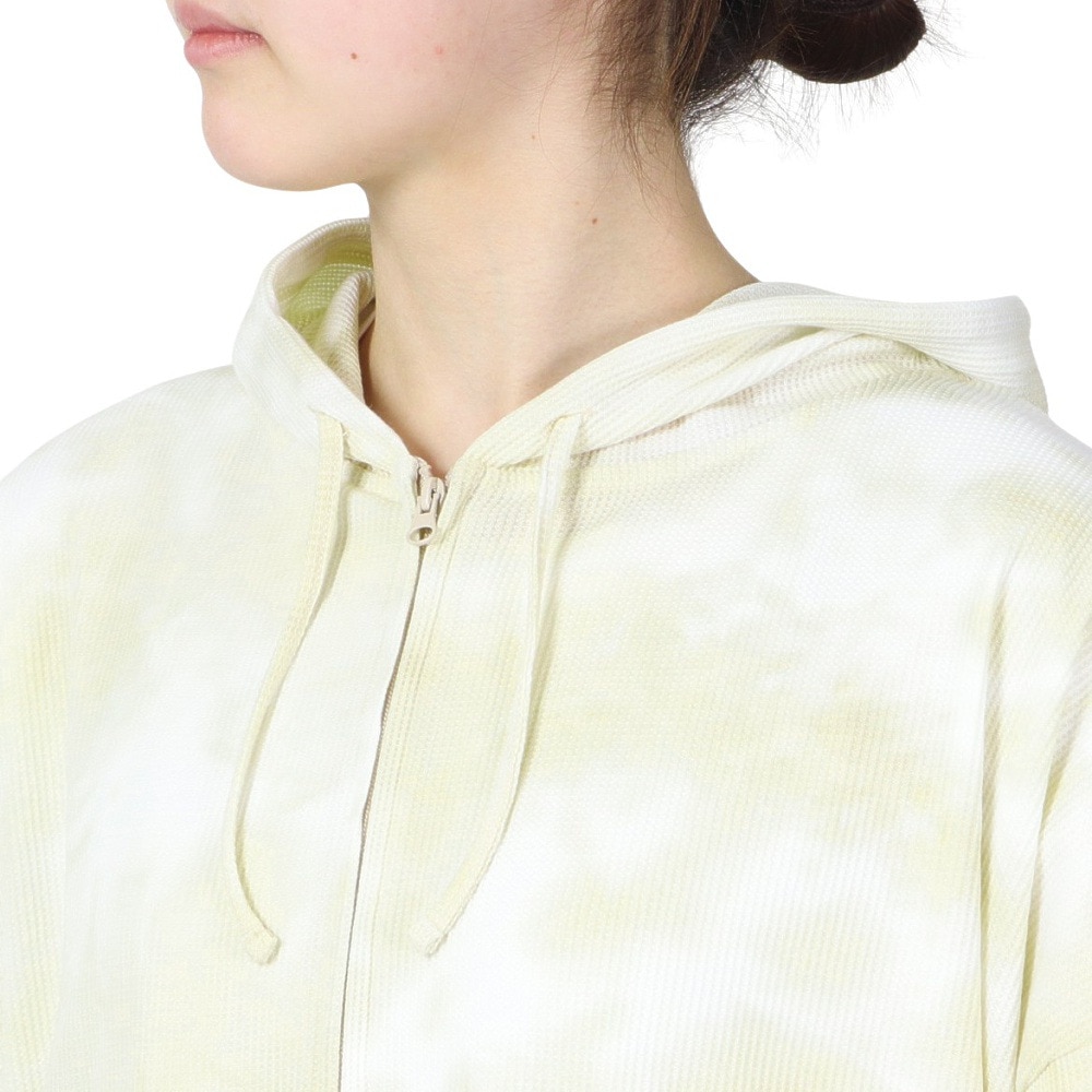 オーシャンパシフィック（Ocean Pacific）（レディース）UVカット 速乾 ワッフルジップ ラッシュガード パーカー 522488BEG ベージュ タイダイ 水陸両用