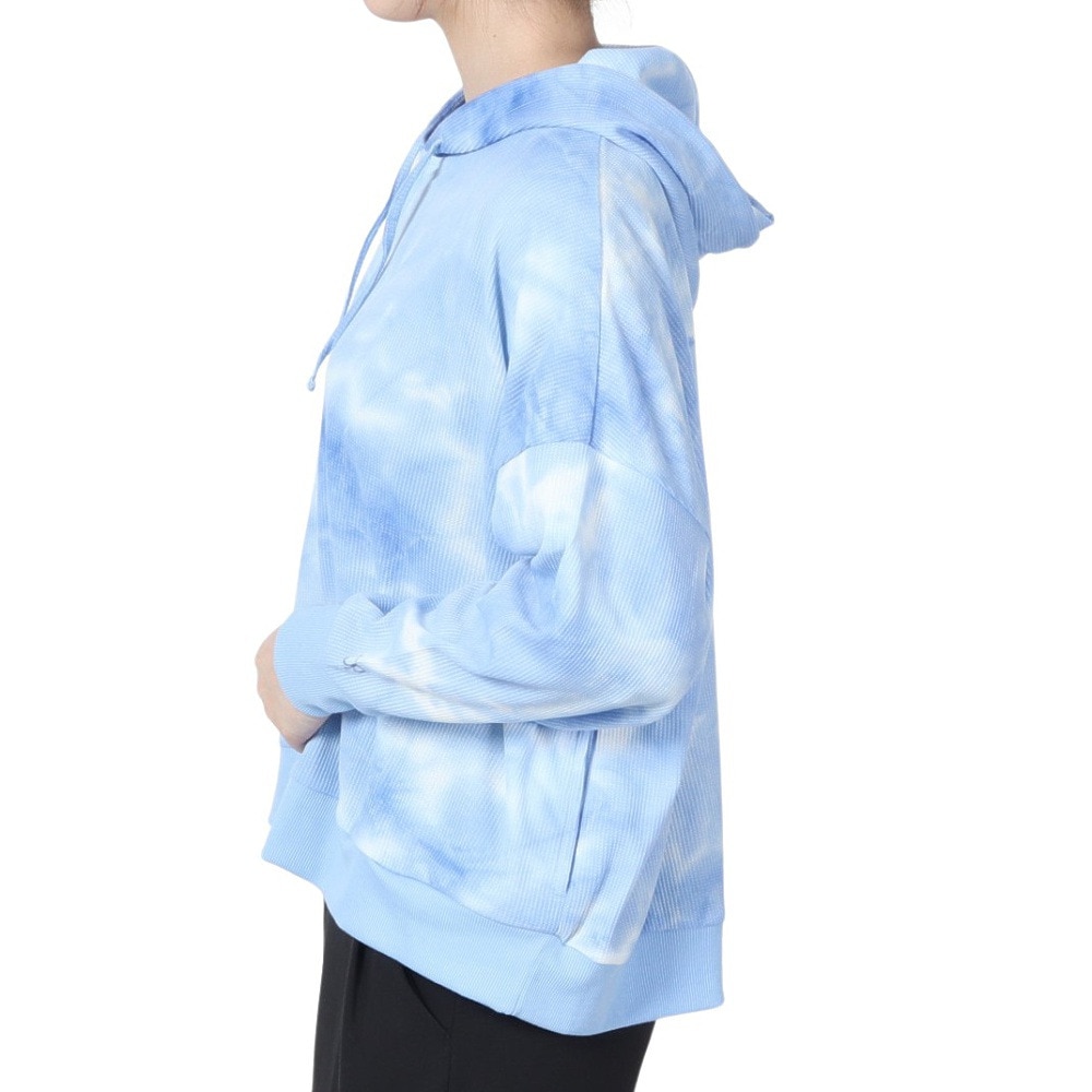 オーシャンパシフィック（Ocean Pacific）（レディース）UVカット 速乾 ワッフルジップ ラッシュガード パーカー 522488BLU ブルー タイダイ