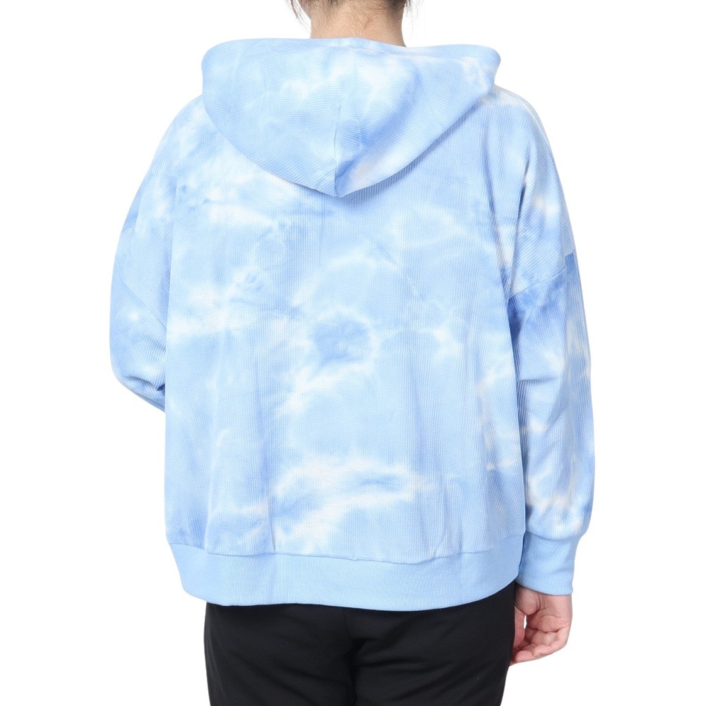 オーシャンパシフィック（Ocean Pacific）（レディース）UVカット 速乾 ワッフルジップ ラッシュガード パーカー 522488BLU ブルー タイダイ