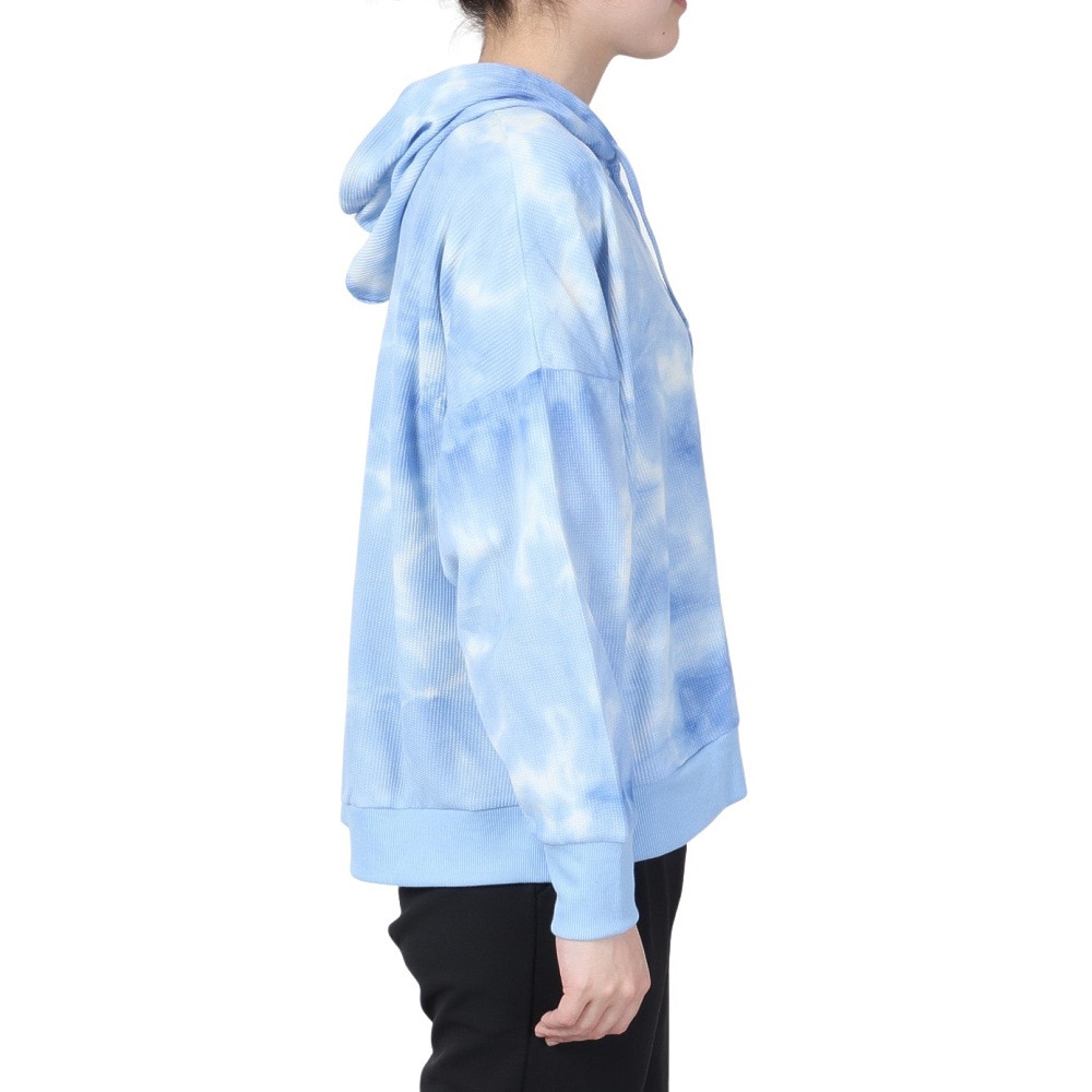 オーシャンパシフィック（Ocean Pacific）（レディース）UVカット 速乾 ワッフルジップ ラッシュガード パーカー 522488BLU ブルー タイダイ