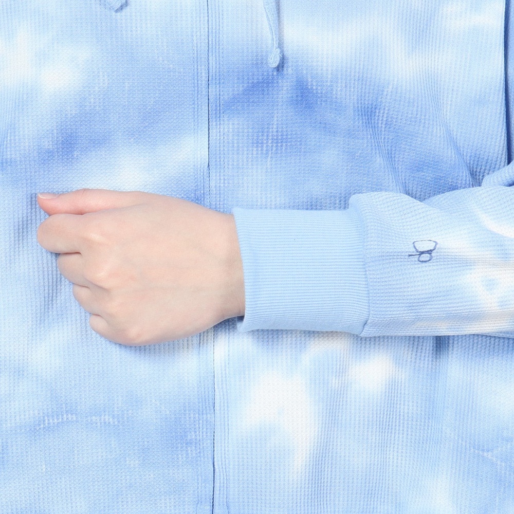 オーシャンパシフィック（Ocean Pacific）（レディース）UVカット 速乾 ワッフルジップ ラッシュガード パーカー 522488BLU ブルー タイダイ