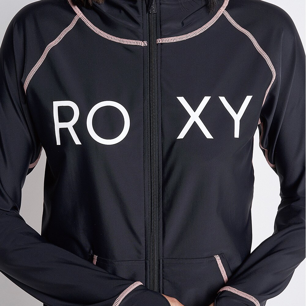 ロキシー（ROXY）（レディース）ラッシュガード 長袖 パーカー UVカット 紫外線対策 吸汗速乾 RASHIE PARKA RLY225054BLK