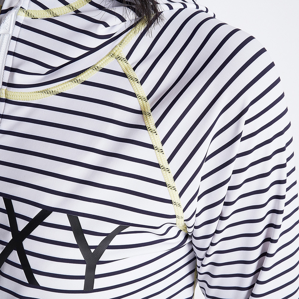 ロキシー（ROXY）（レディース）ラッシュガード 長袖 パーカー UVカット 紫外線対策 吸汗速乾 RASHIE PARKA RLY225054NBO ボーダー