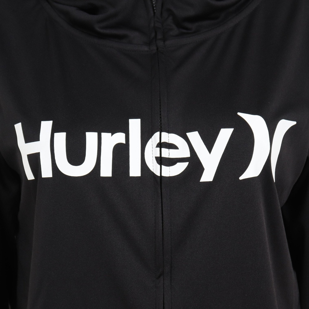 ハーレー（HURLEY）（レディース）UPF50+ 速乾 軽量 ストレッチ フルジップ パーカー ラッシュ RASH ONE AND ONLY WRG2320015-BLK