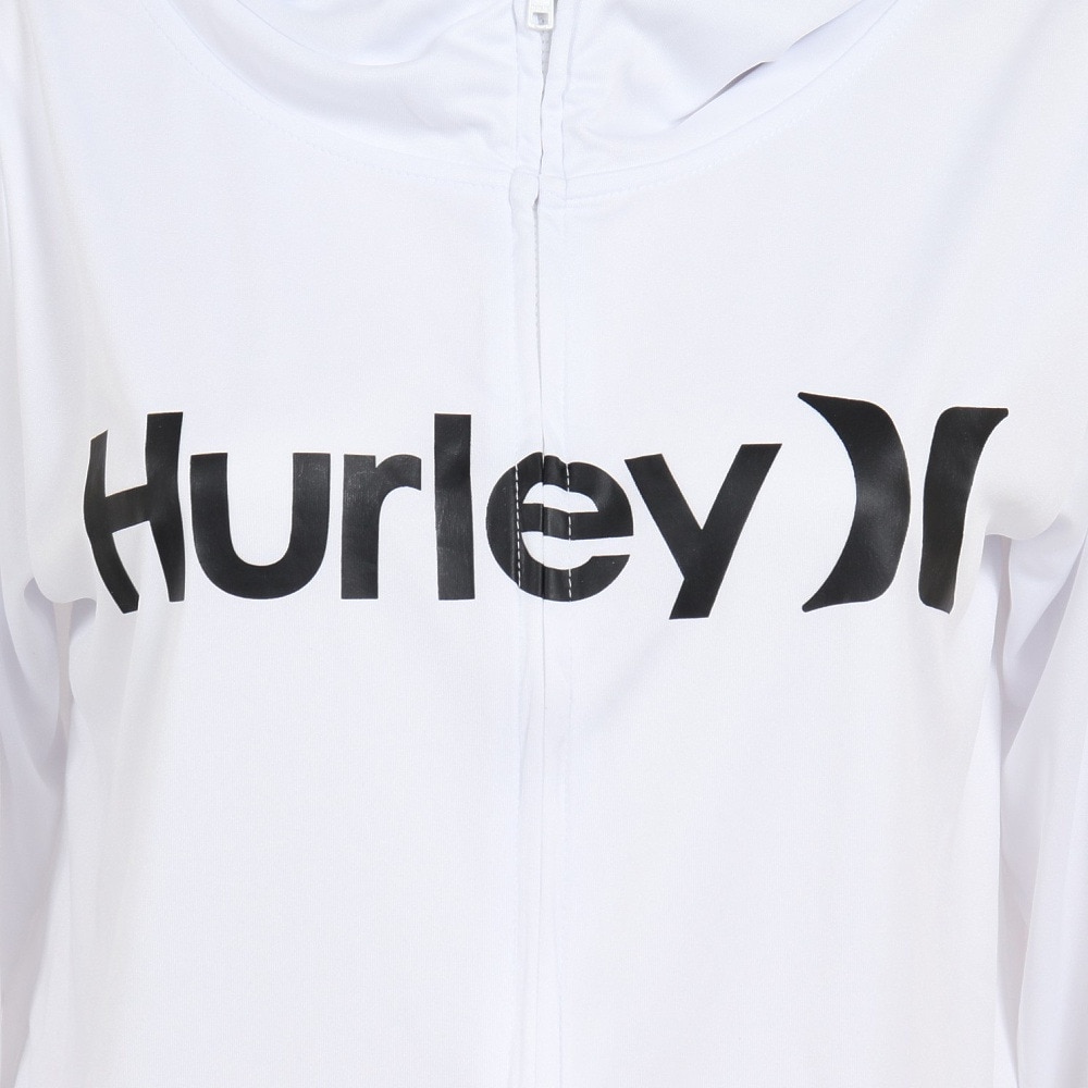 ハーレー（HURLEY）（レディース）ラッシュガード パーカー フルジップ 長袖 UVカット UPF50+ 紫外線対策 RASH ONE AND ONLY WRG2320015-WHT