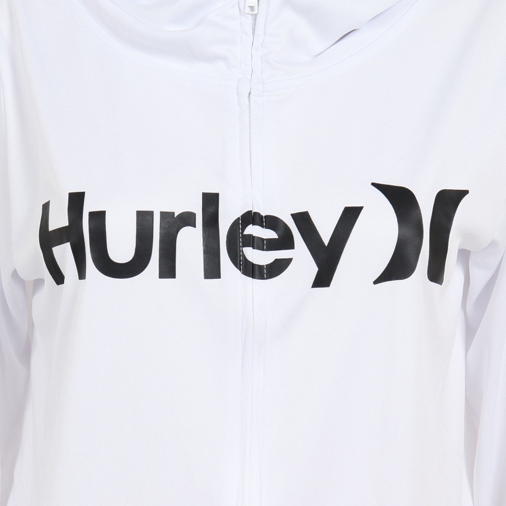 ハーレー（HURLEY）（レディース）UPF50+ 速乾 軽量 ストレッチ フルジップ パーカー ラッシュ RASH ONE AND ONLY WRG2320015-WHT