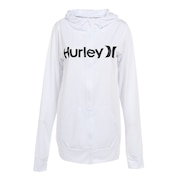 ハーレー（HURLEY）（レディース）ラッシュガード パーカー フルジップ 長袖 UVカット UPF50+ 紫外線対策 RASH ONE AND ONLY WRG2320015-WHT