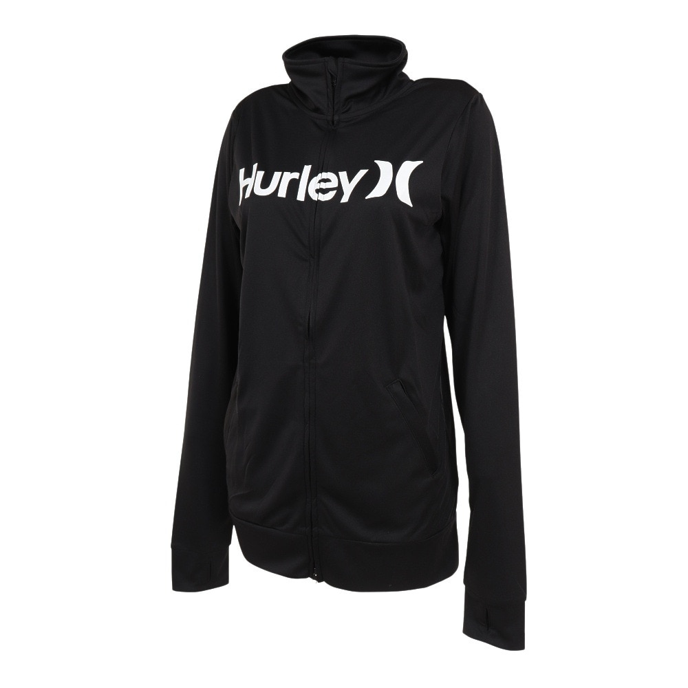 ハーレー（HURLEY）（レディース）ラッシュガード 長袖 フルジップジャケット UVカット UPF50+ 紫外線対策 WRG2320016-BLK