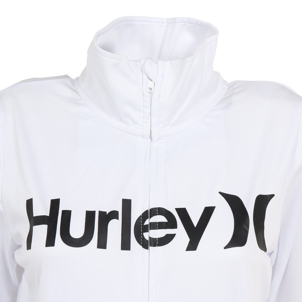 ハーレー（HURLEY）（レディース）ラッシュガード フルジップ ジャージ 長袖 UVカット UPF50+ 紫外線対策 ASH ONE AND ONLY WRG2320016-WHT