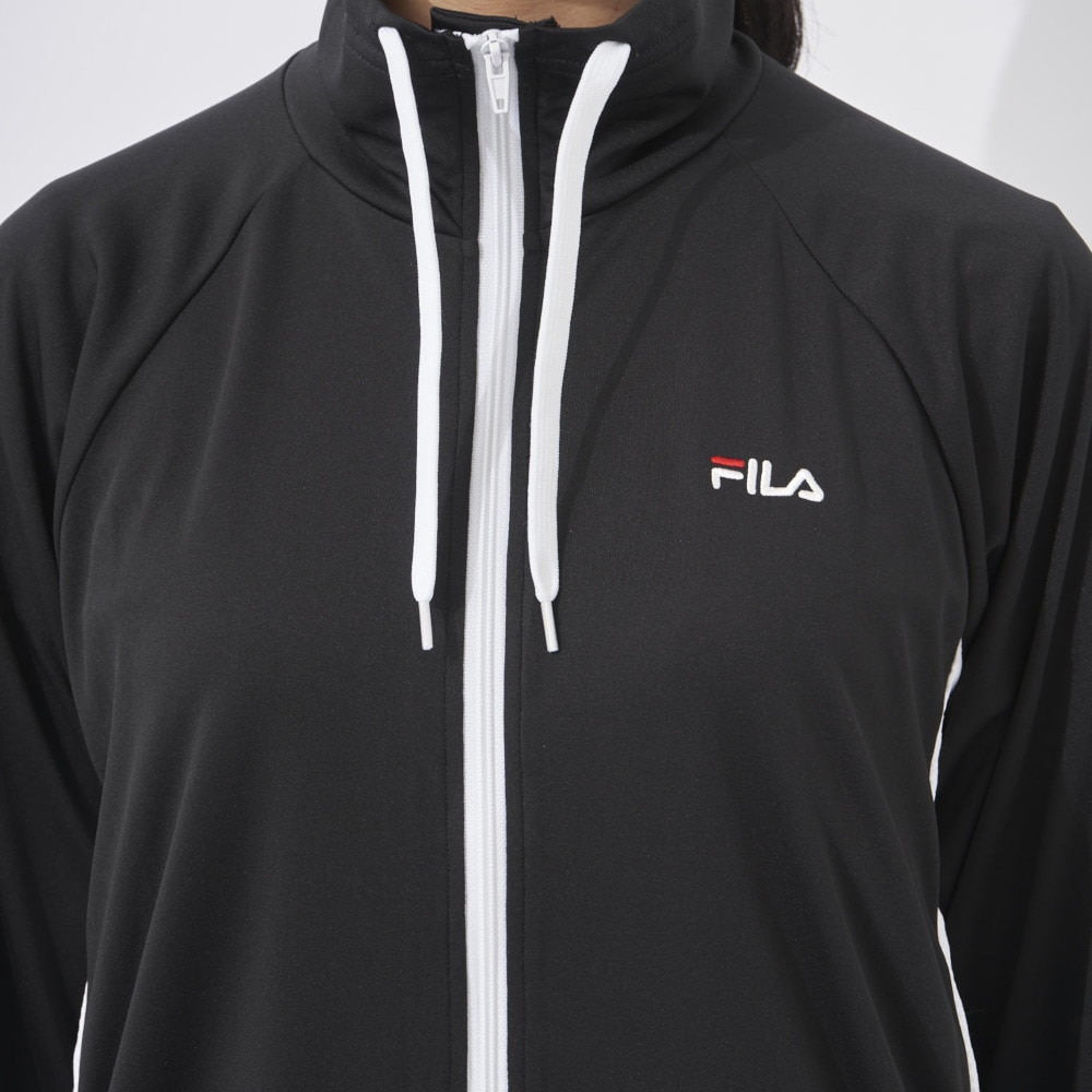 フィラ（FILA）（レディース）ラッシュガード 長袖 スムースUVウェア 脇メッシュ 324671-BK 接触冷感