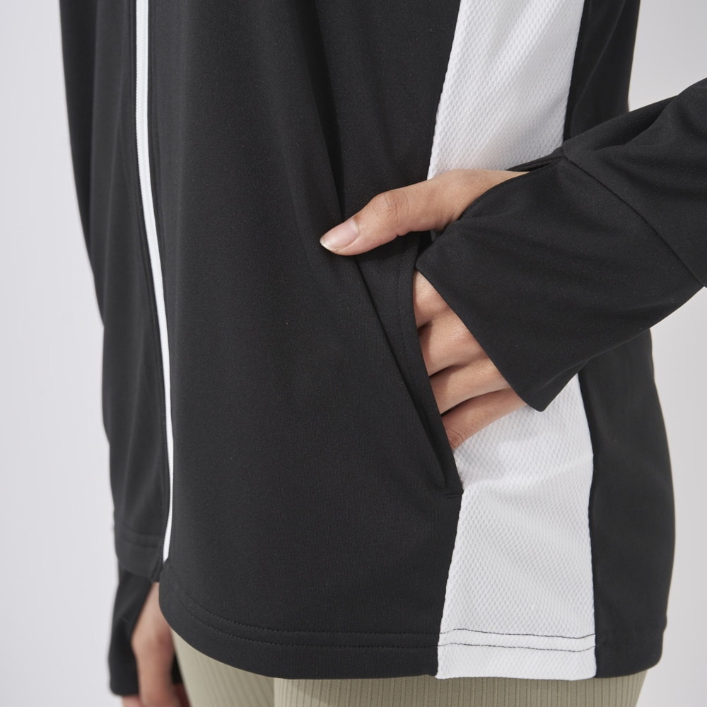 フィラ（FILA）（レディース）ラッシュガード 長袖 スムースUVウェア 脇メッシュ 324671-BK 接触冷感