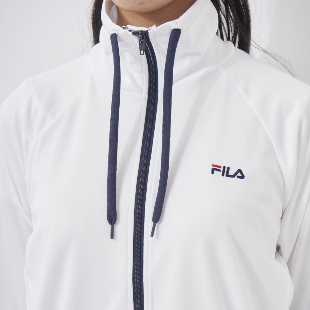 フィラ（FILA）（レディース）ラッシュガード 長袖 スムースUVウェア 脇メッシュ 324671-WT 接触冷感