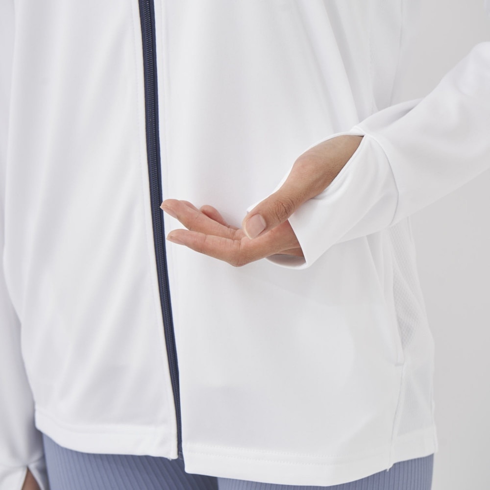 フィラ（FILA）（レディース）ラッシュガード 長袖 スムースUVウェア 脇メッシュ 324671-WT 接触冷感