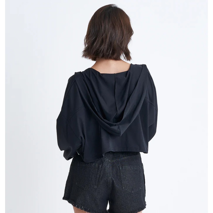 ロキシー（ROXY）（レディース）ラッシュガード 長袖 ジップ パーカー PLAYA CROPPED 24SURLY242043BBK