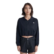 (レディース)ラッシュガード 長袖 ジップ パーカー PLAYA CROPPED 24SURLY242043BBK