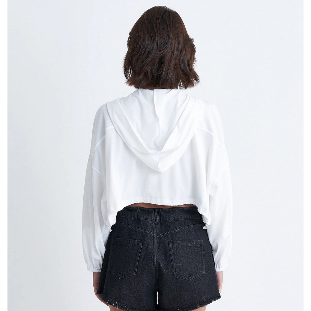 ロキシー（ROXY）（レディース）ラッシュガード 長袖 ジップ パーカー PLAYA CROPPED 24SURLY242043WHT