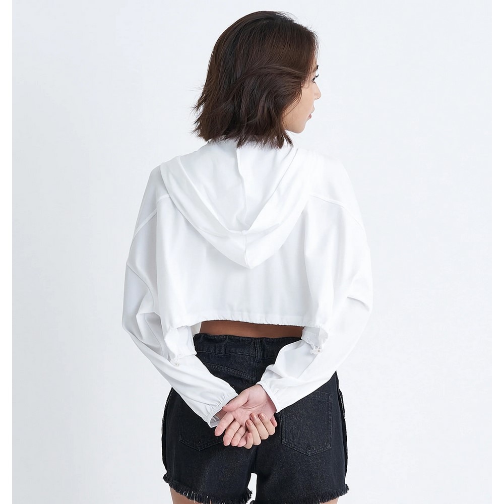 ロキシー（ROXY）（レディース）ラッシュガード 長袖 ジップ パーカー PLAYA CROPPED 24SURLY242043WHT