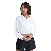 (レディース)ラッシュガード 長袖 ジップ パーカー PLAYA CROPPED 24SURLY242043WHT