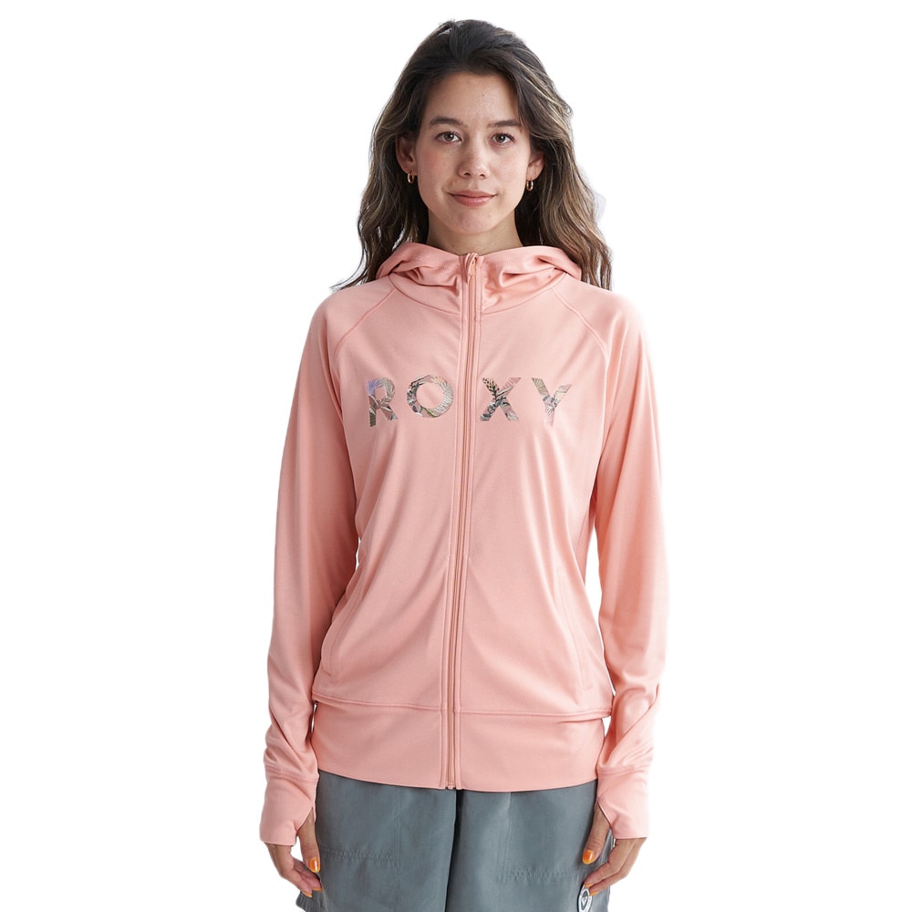ロキシー（ROXY）（レディース）ラッシュガード 長袖 SIMPLY BOTANICAL ロゴ パーカー 24SPRLY241027APR