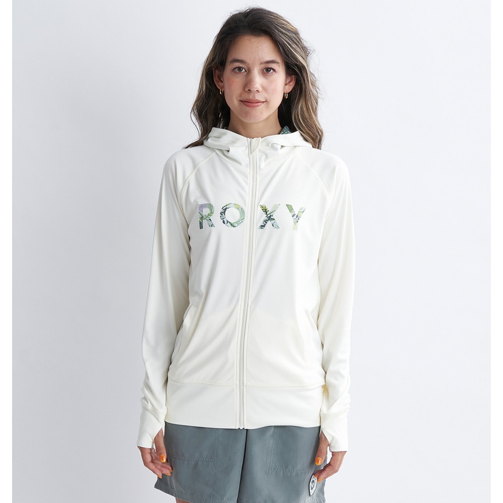 ロキシー（ROXY）（レディース）ラッシュガード 長袖 SIMPLY BOTANICAL ロゴ パーカー 24SPRLY241027OWT