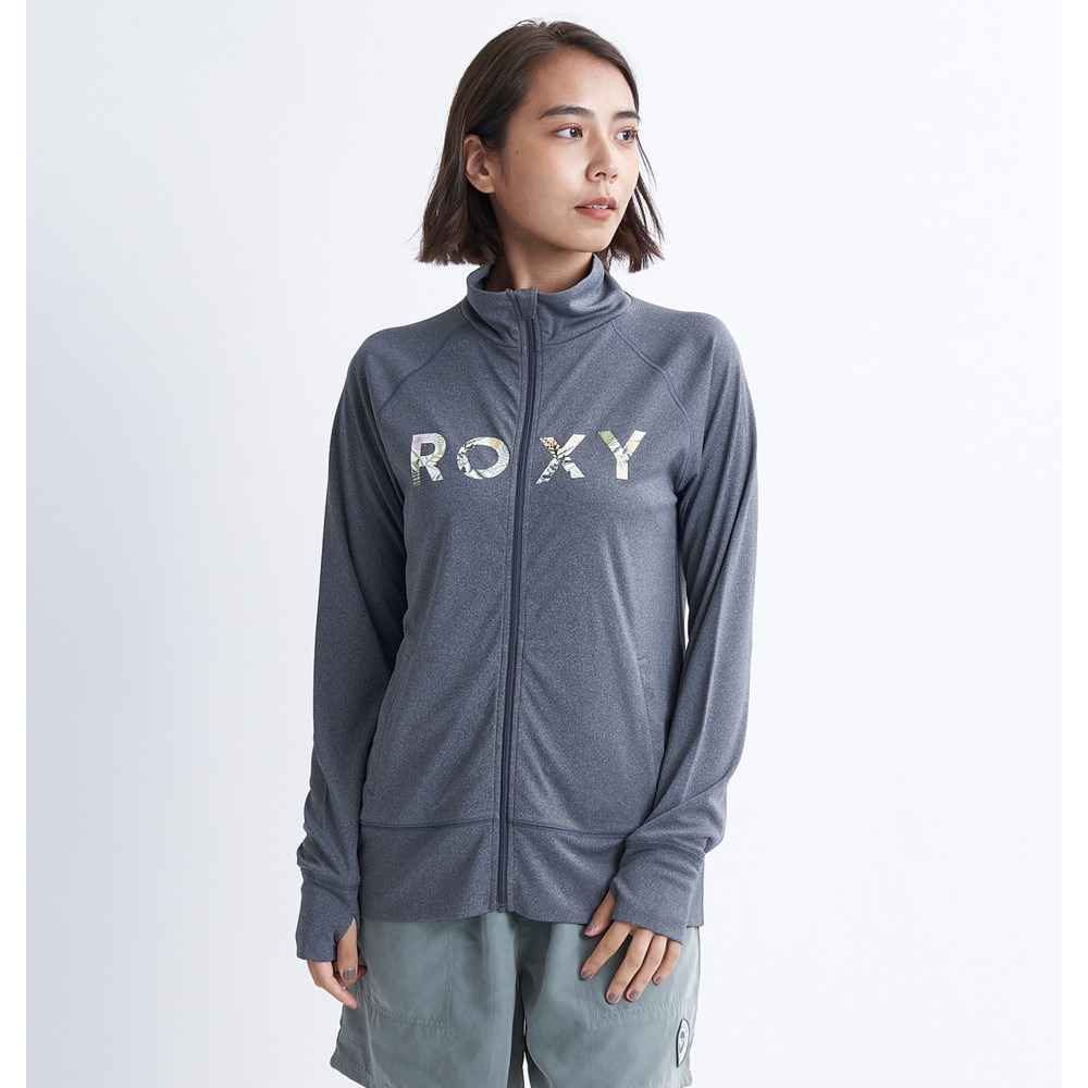 ロキシー（ROXY）（レディース）ラッシュガード 長袖 SIMPLY BOTANICAL ロゴ スタンド 24SPRLY241028CHA