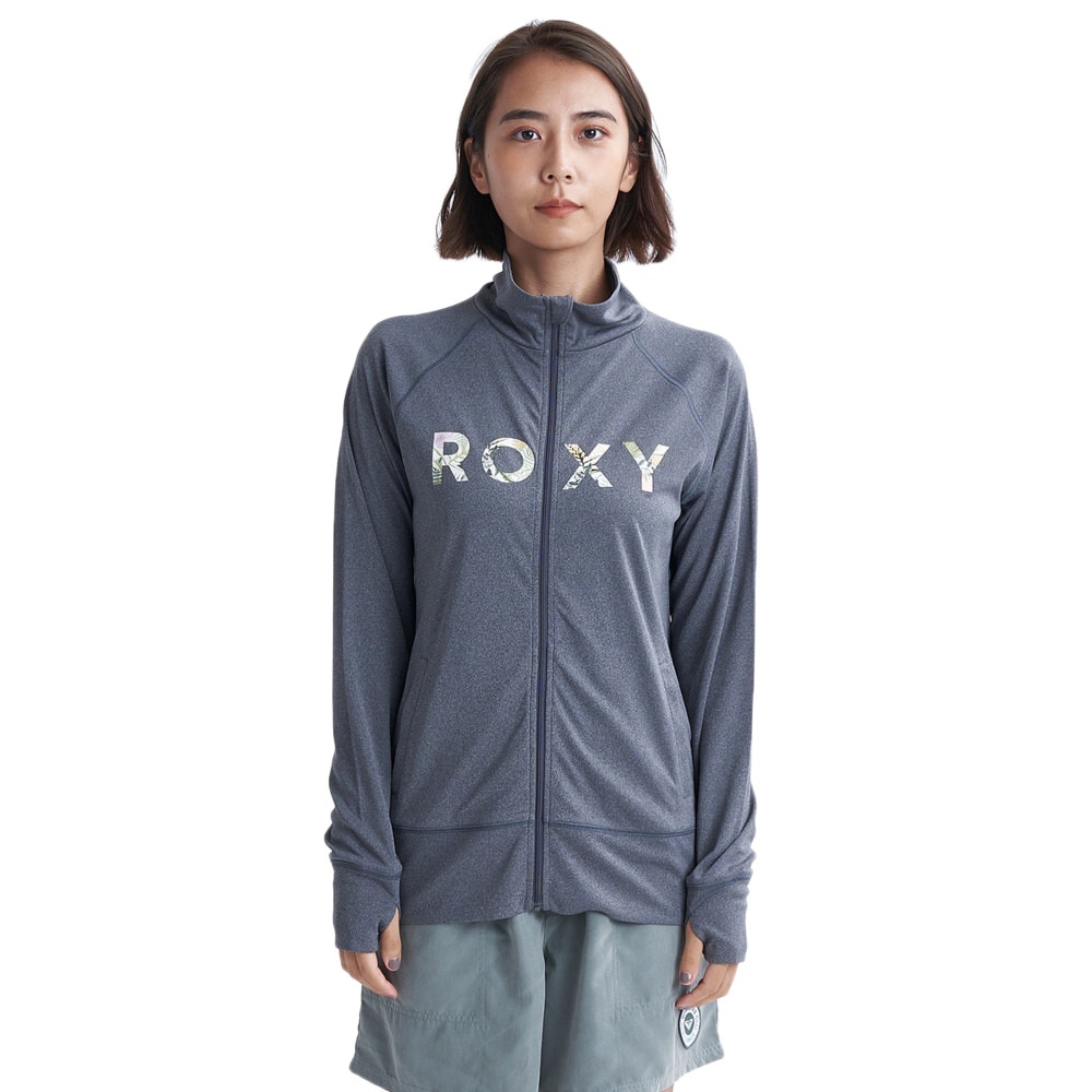 ロキシー（ROXY）（レディース）ラッシュガード 長袖 SIMPLY BOTANICAL ロゴ スタンド 24SPRLY241028CHA
