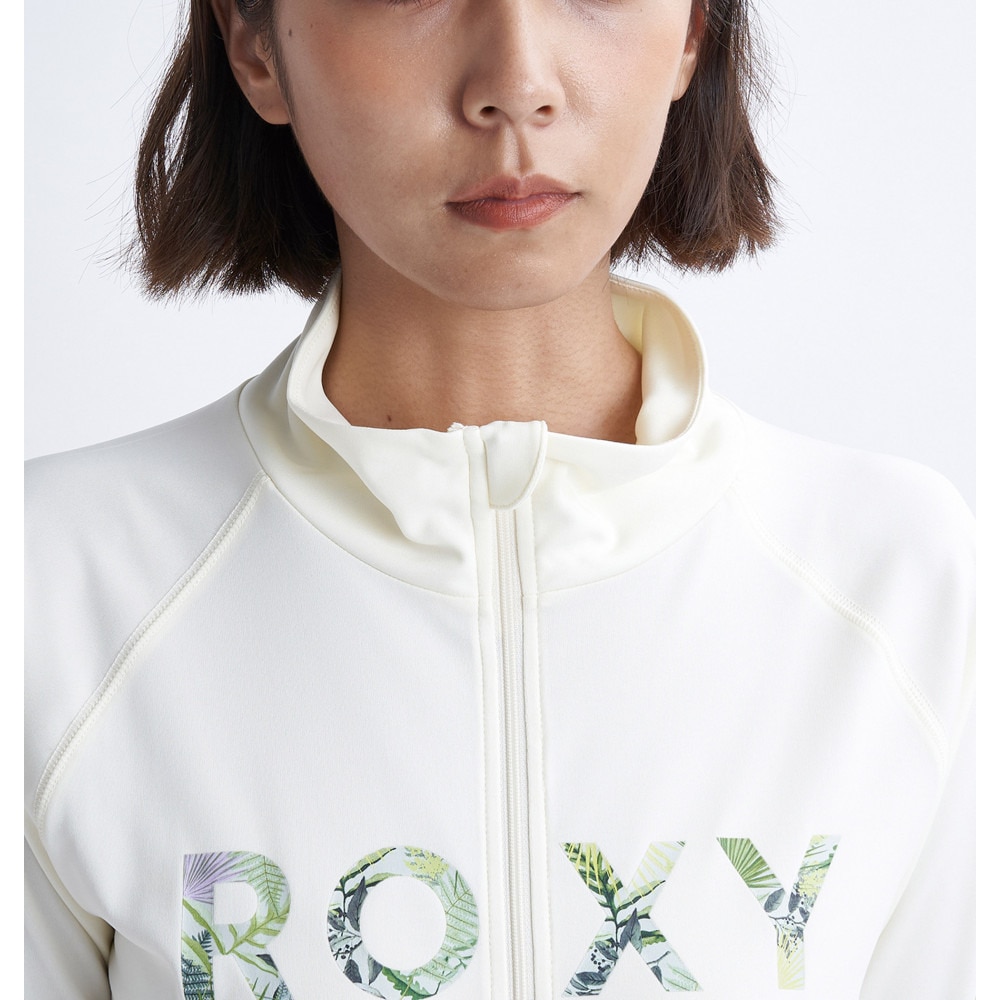 ロキシー（ROXY）（レディース）ラッシュガード 長袖 SIMPLY BOTANICAL ロゴ スタンド 24SPRLY241028OWT