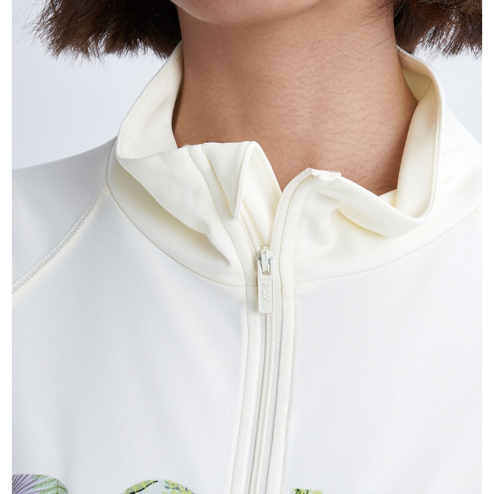ロキシー（ROXY）（レディース）ラッシュガード 長袖 SIMPLY BOTANICAL ロゴ スタンド 24SPRLY241028OWT