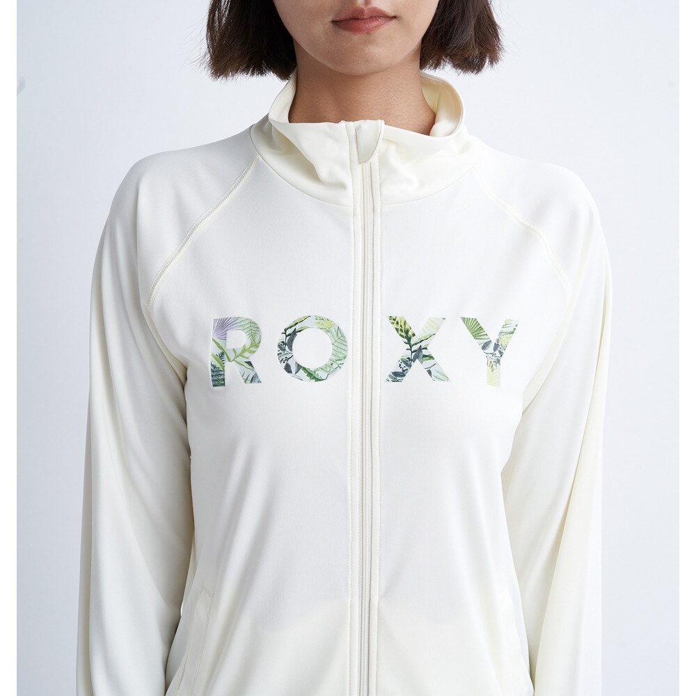 ロキシー（ROXY）（レディース）ラッシュガード 長袖 SIMPLY BOTANICAL ロゴ スタンド 24SPRLY241028OWT