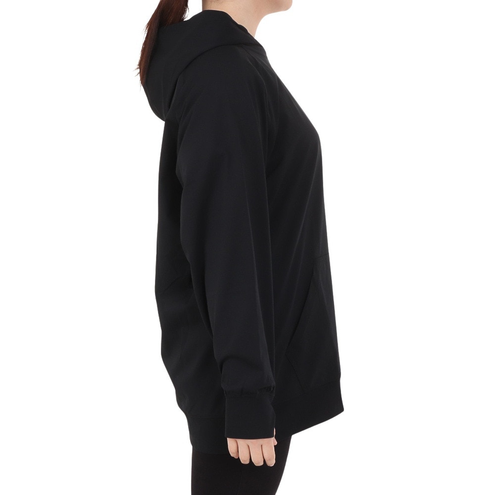 ルーカ（RVCA）（レディース）ラッシュガード 長袖 ジップ フーディ BE04C852 BLK ブラック UVプロテクション