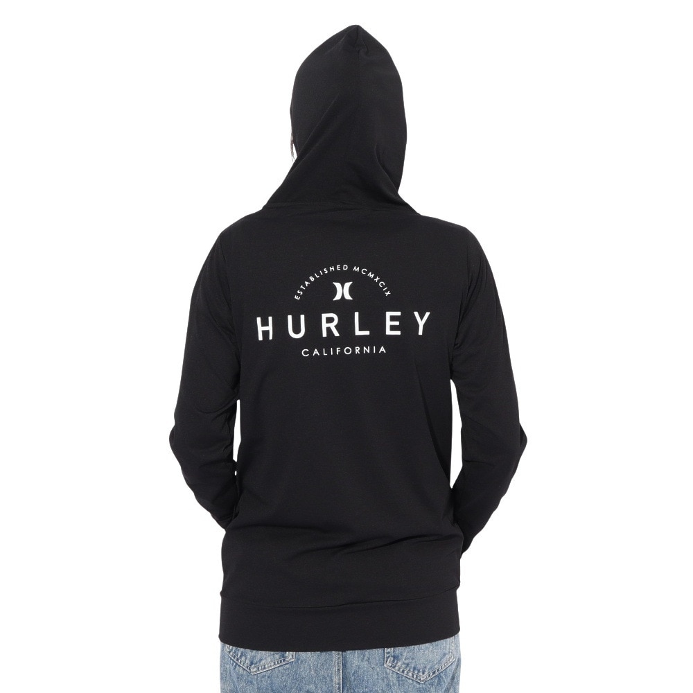 ハーレー（HURLEY）（レディース）ラッシュガード 長袖 ファントム グラフィック フルジップ フーディー 24WRG2320028-BLK