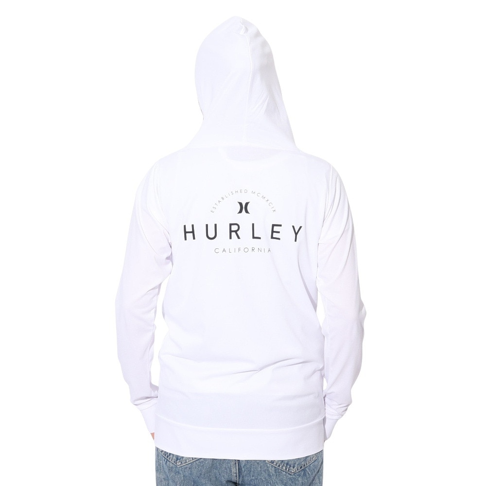 ハーレー（HURLEY）（レディース）ラッシュガード 長袖 ファントム グラフィック フルジップ フーディー 24WRG2320028-WHT