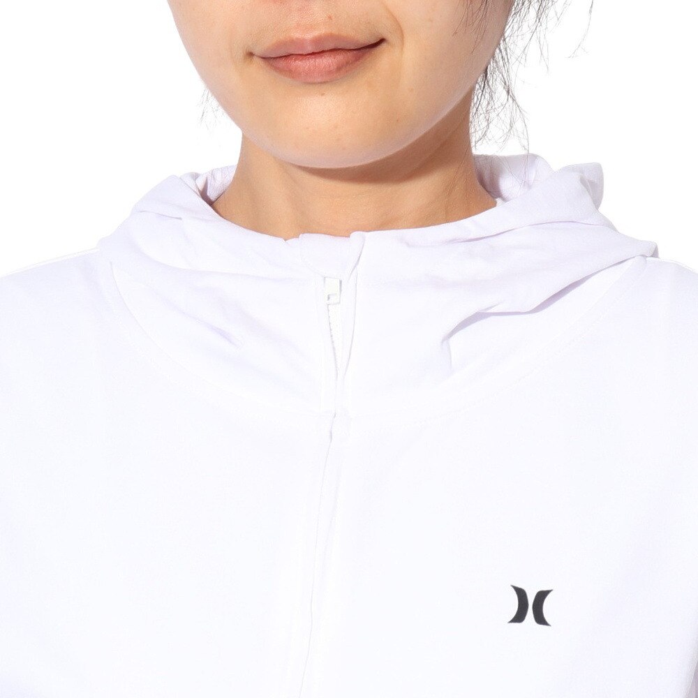 ハーレー（HURLEY）（レディース）ラッシュガード 長袖 ファントム グラフィック フルジップ フーディー 24WRG2320028-WHT