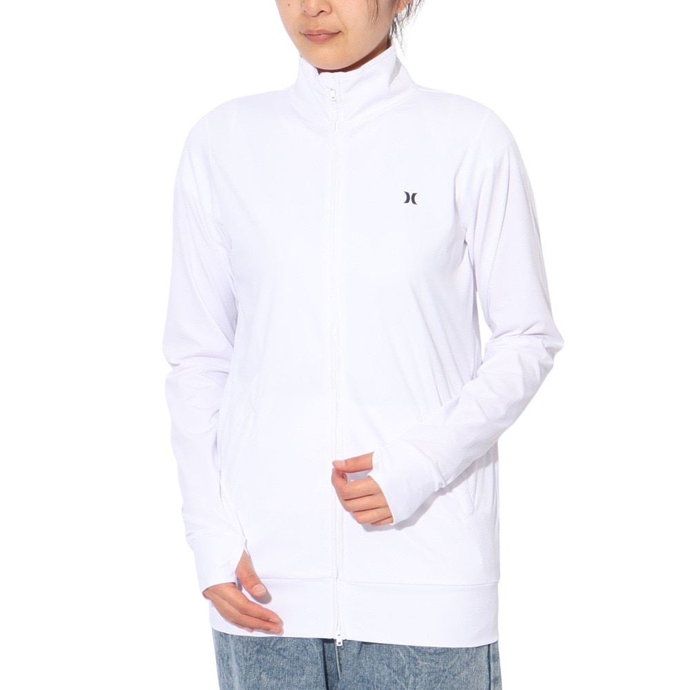 ハーレー（HURLEY）（レディース）ラッシュガード 長袖 ファントム グラフィック ジャケット 24WRG2320029-WHT