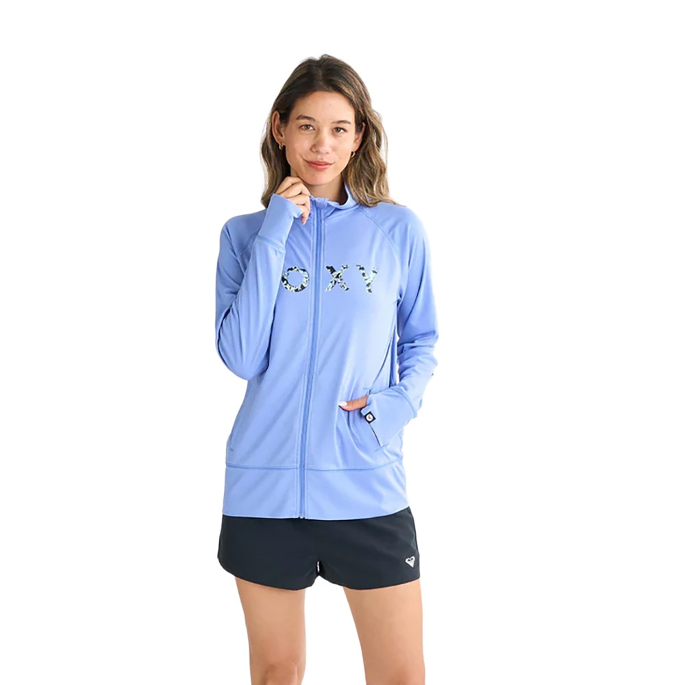 ロキシー（ROXY）（レディース）ラッシュガード 長袖 ARTSY FLORAL LOGO STAND ラッシュガード 25SPRLY251042BLU