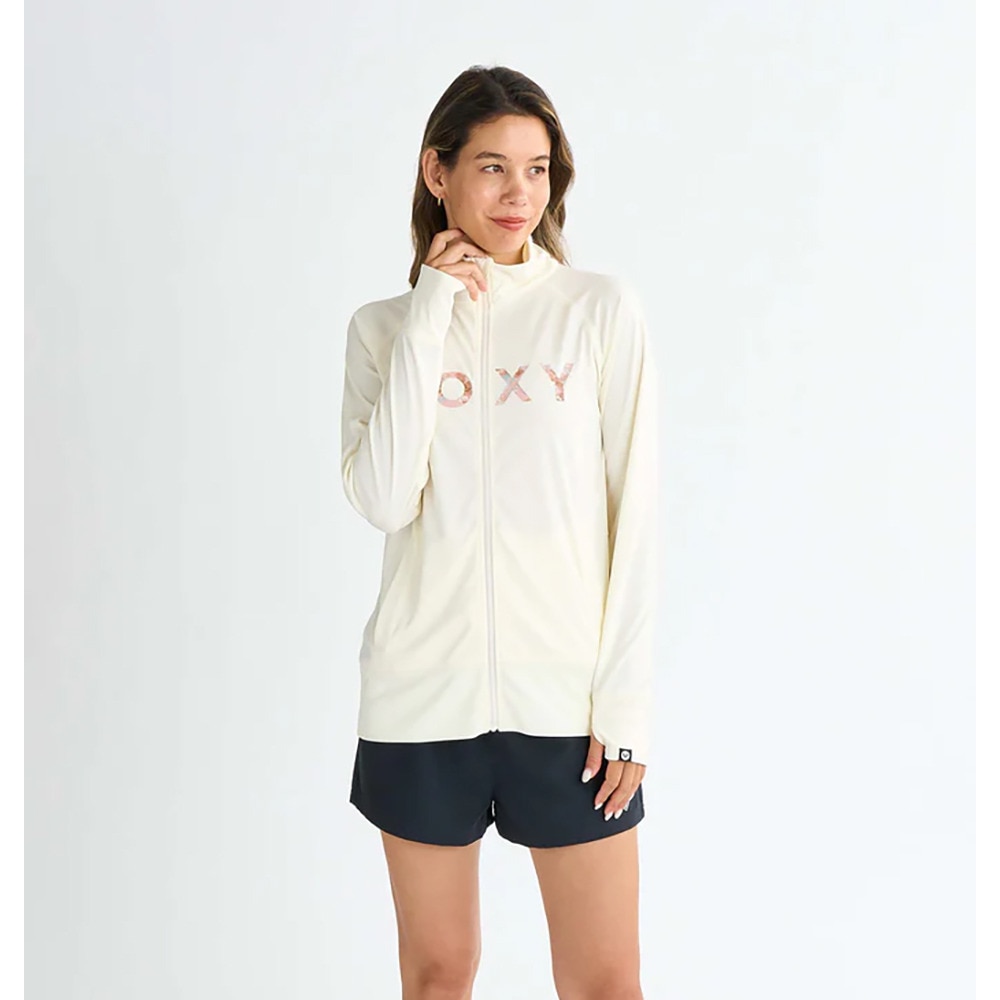 ロキシー（ROXY）（レディース）ラッシュガード 長袖 ARTSY FLORAL LOGO STAND ラッシュガード 25SPRLY251042OWT