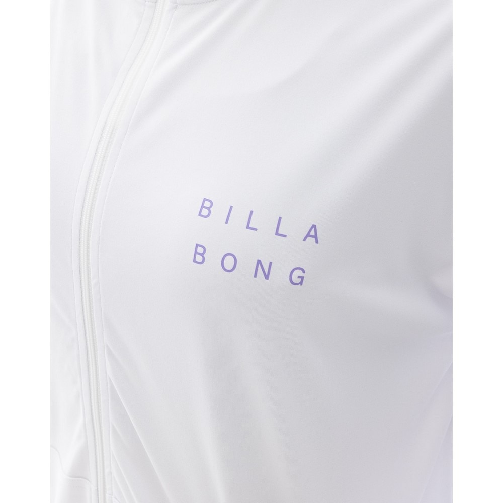 ビラボン（BILLABONG）（レディース）ラッシュガード 長袖 ZIP UP フーディー ロゴ LOOSE BF013852 WHT