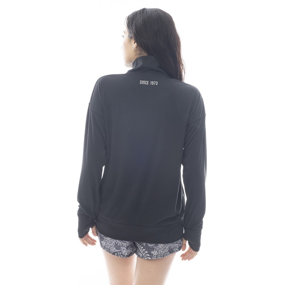 ビラボン（BILLABONG）（レディース）ラッシュガード 長袖 ZIP UP STAND LOOSE BF013853 BLK
