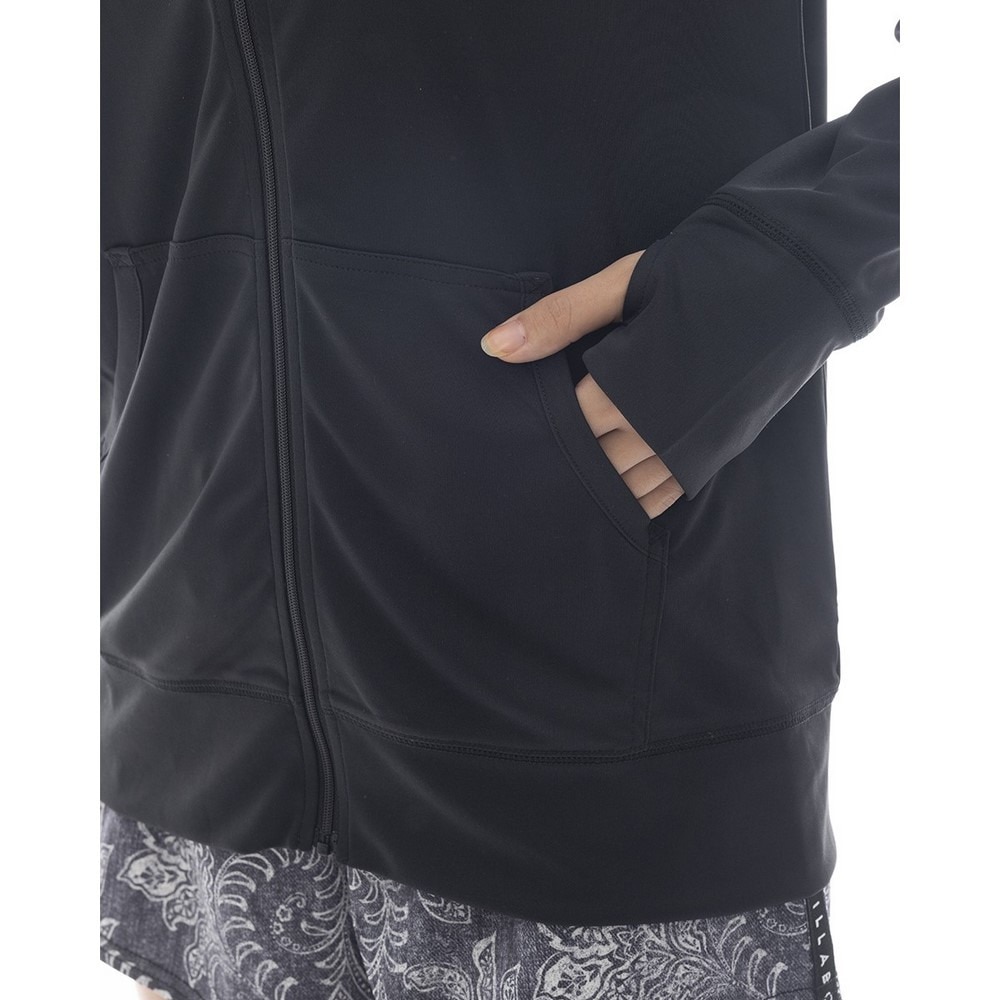 ビラボン（BILLABONG）（レディース）ラッシュガード 長袖 ZIP UP STAND LOOSE BF013853 BLK