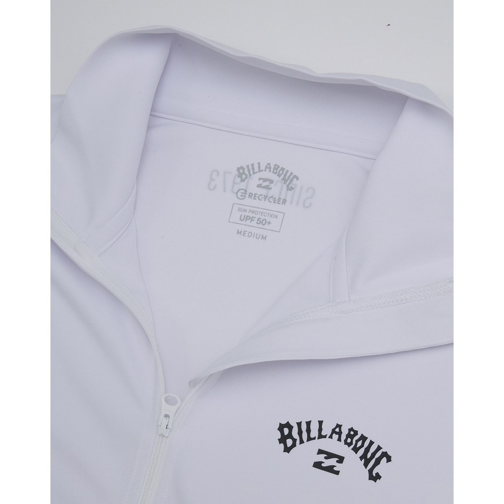 ビラボン（BILLABONG）（レディース）ラッシュガード 長袖 ZIP UP STAND LOOSE BF013853 WHT