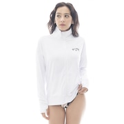 (レディース)ラッシュガード 長袖 ZIP UP STAND LOOSE BF013853 WHT