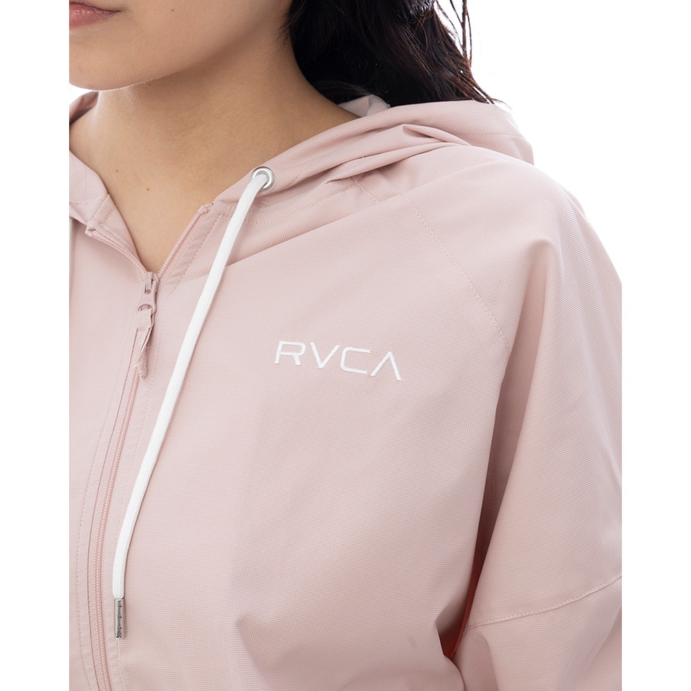 ルーカ（RVCA）（レディース）ラッシュガード 長袖 UTILITY LIGHT JACKET フード付きジップアップジャケット BF043852 MEK0