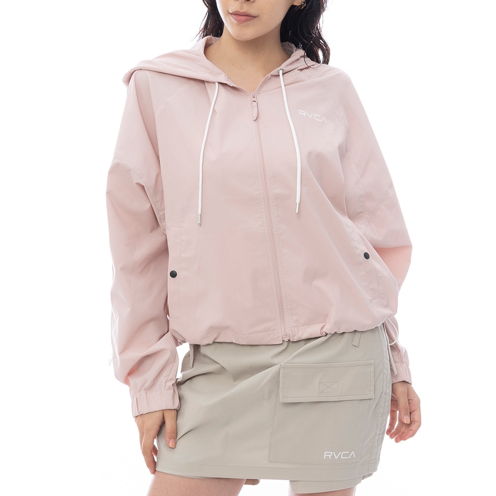 ルーカ（RVCA）（レディース）ラッシュガード 長袖 UTILITY LIGHT JACKET フード付きジップアップジャケット BF043852 MEK0