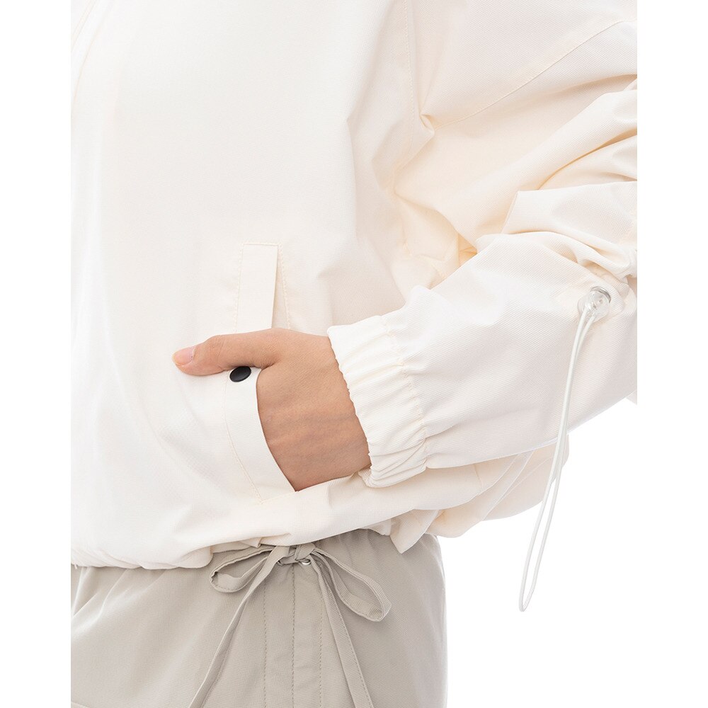 ルーカ（RVCA）（レディース）ラッシュガード 長袖 UTILITY LIGHT JACKET フード付きジップアップジャケット BF043852 WHT